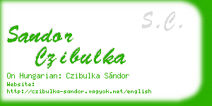 sandor czibulka business card